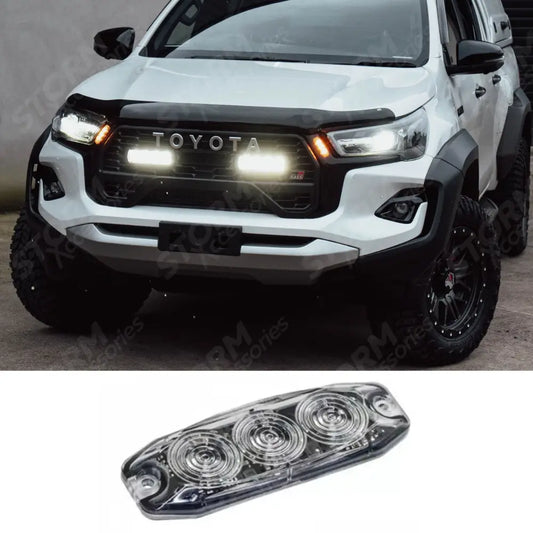 LED Autolamps 12/24V Low-Profile 3-LED Amber Warning Lamp