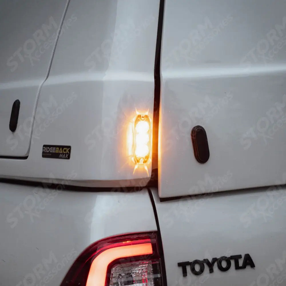 LED Autolamps 12/24V Low-Profile 3-LED Amber Warning Lamp