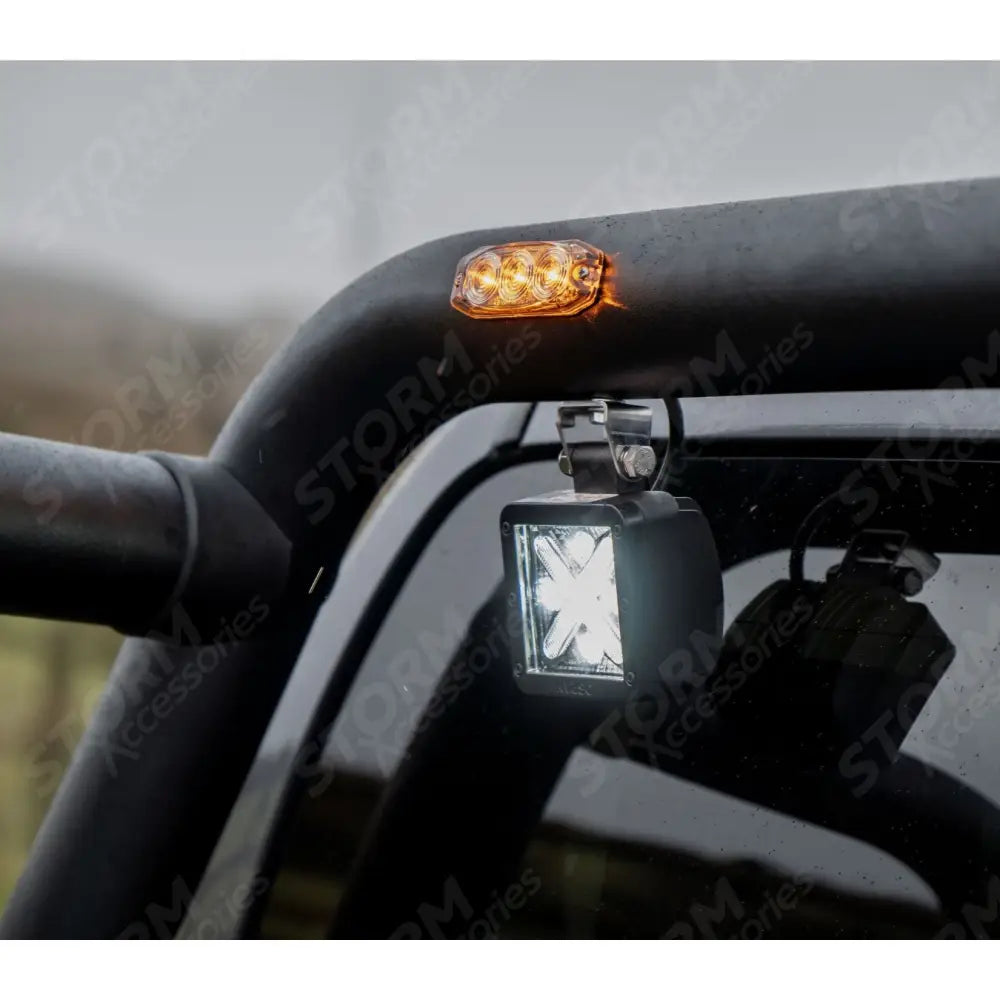 LED Autolamps 12/24V Low-Profile 3-LED Amber Warning Lamp