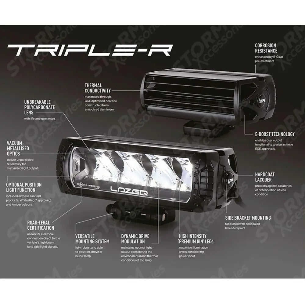 Light Grille Kit Triple-R 750 With Side Lights For Toyota Hilux Gr Sport (2023-2024) Lazer