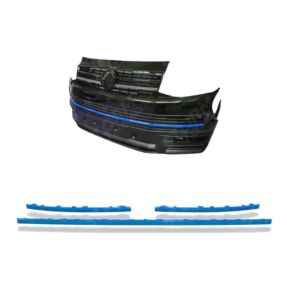 Lower 3 Piece Clip In Grille Streamer Choose Colour For Vw T6 Transporter 2015-2019 Blue