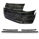 Lower 3 Piece Clip In Grille Streamer Choose Colour For Vw T6 Transporter 2015-2019 Gloss Black