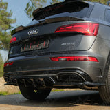 Lower Spoiler In Gloss Black For Audi Q5 S-Line Mk2 Facelift 2020-2024