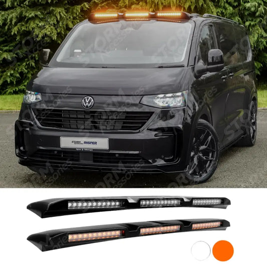 Luminex Roof Light Pod With Amber Strobe Gloss Black For Volkswagen Transporter T7 2025 on