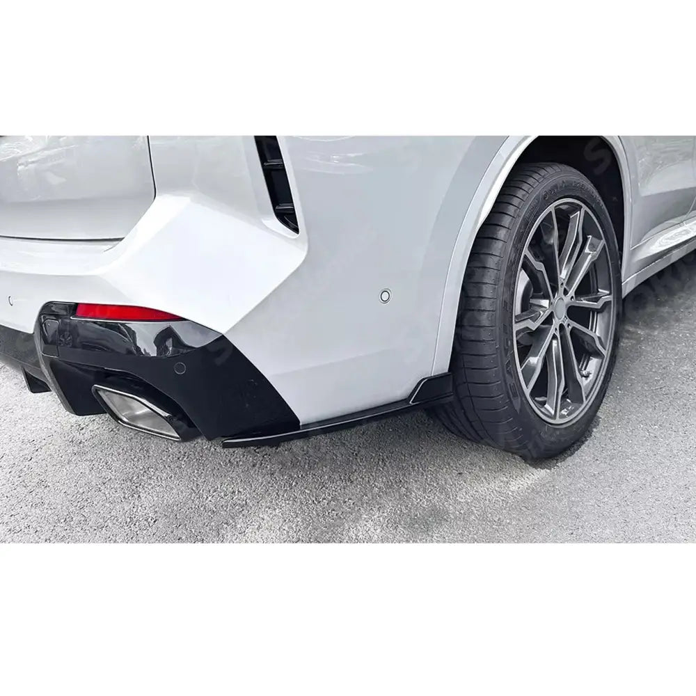 M-Sport Rear Bumper Corner Splitters In Gloss Black For BMW X3 G01 LCI 2022+