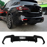 M Sport Rear Diffuser in Gloss Black For BMW X3 G01 LCI 2022-2024 - Diffuser