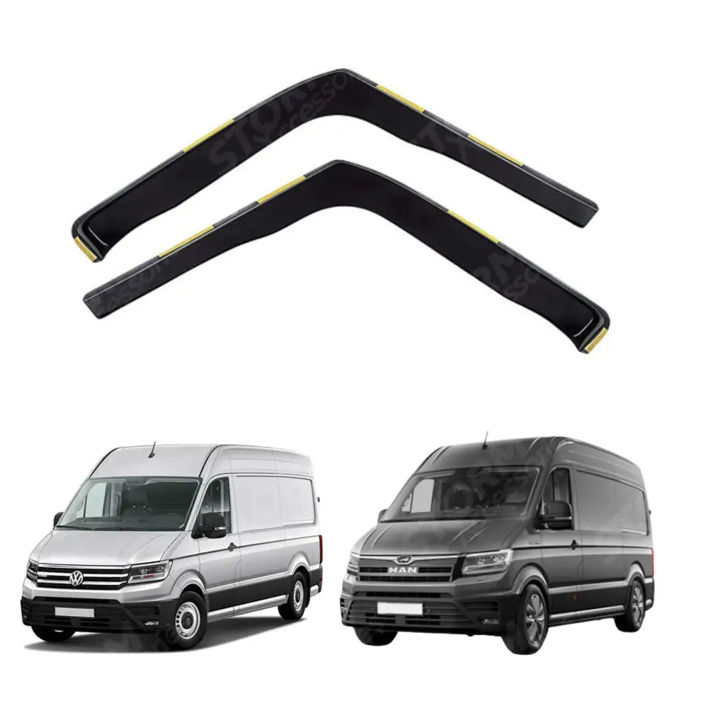 Man Tge 2017 On Stx Wind Deflectors 2pcs Set Internal Fit Dark Smoke For Vw Crafter 2017 On