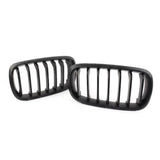 Matte Black Front Grill Solid Slat For Bmw X5 F15 2013-2018