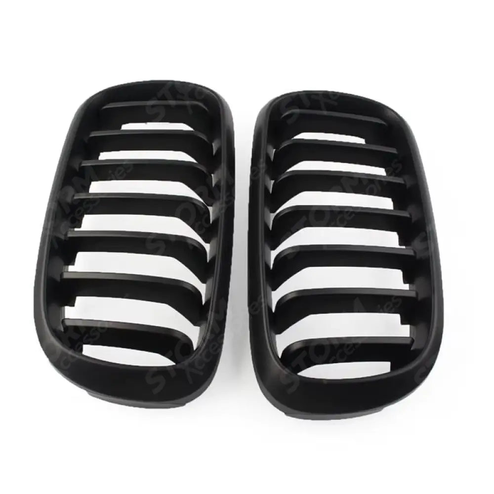 Matte Black Front Grill Solid Slat For Bmw X5 F15 2013-2018