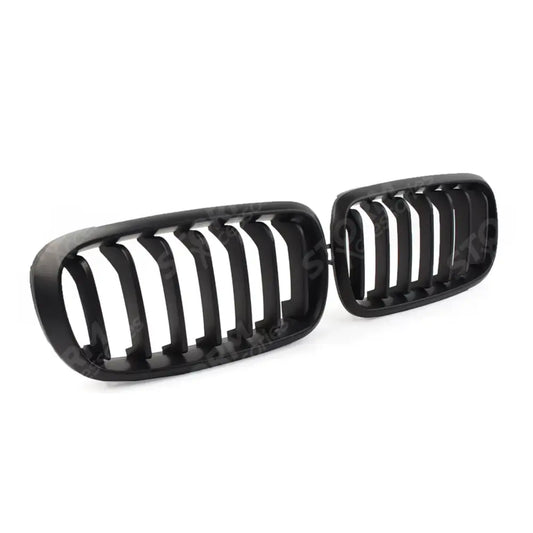 Matte Black Front Grill Solid Slat For Bmw X5 F15 2013-2018