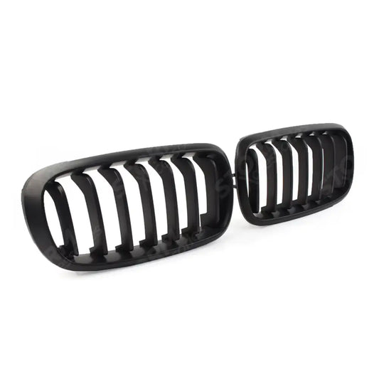 Matte Black Front Grill Solid Slat For Bmw X5 F15 2013-2018