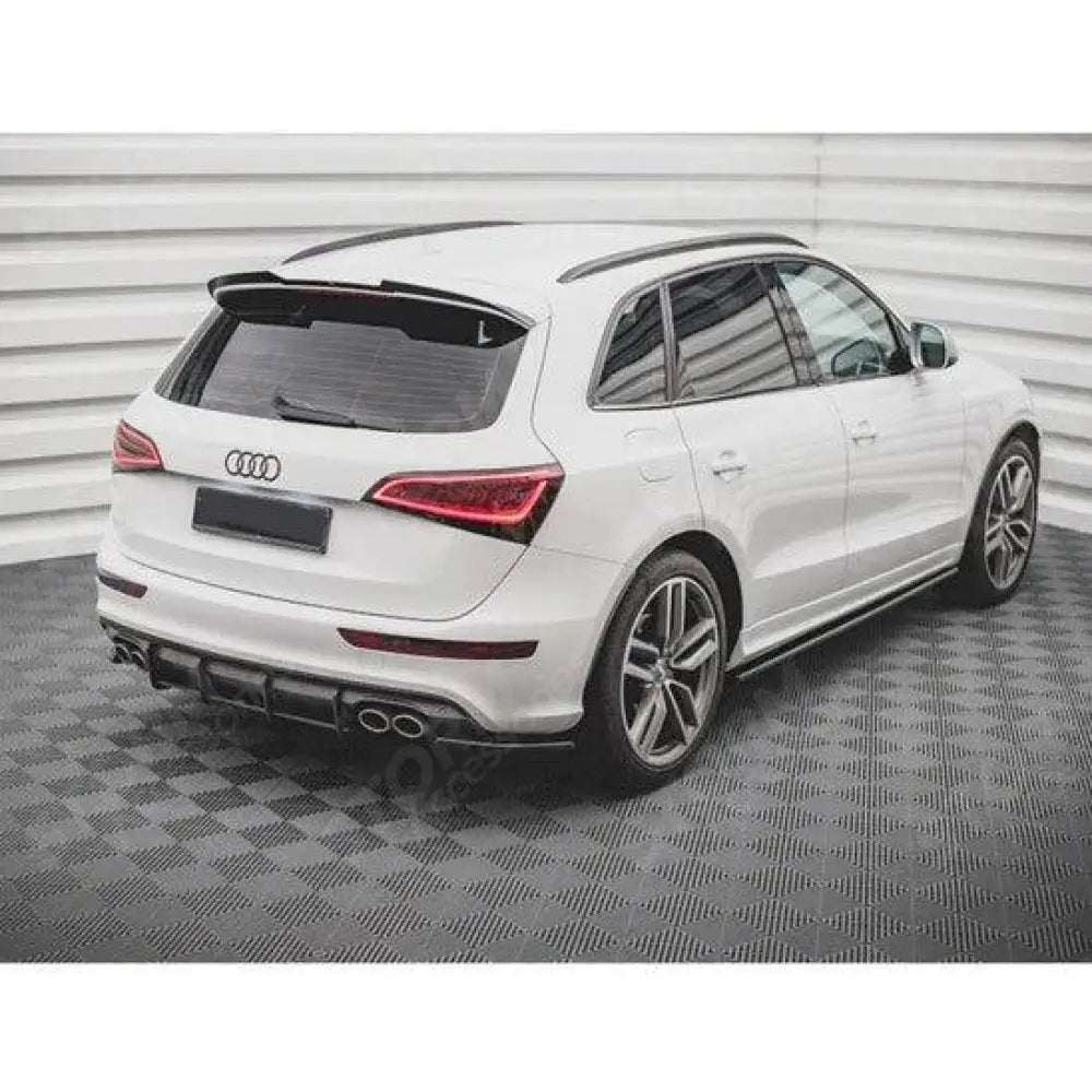 Maxton Rear Bumper Splitters Gloss Black For Audi Sq5 Mk1 (8r) 2012-2017