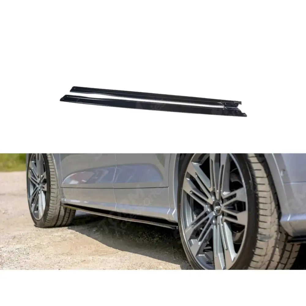 Maxton Side Skirt Diffusers Gloss Black For Audi Sq5/q5 S-line Mk2 2017+