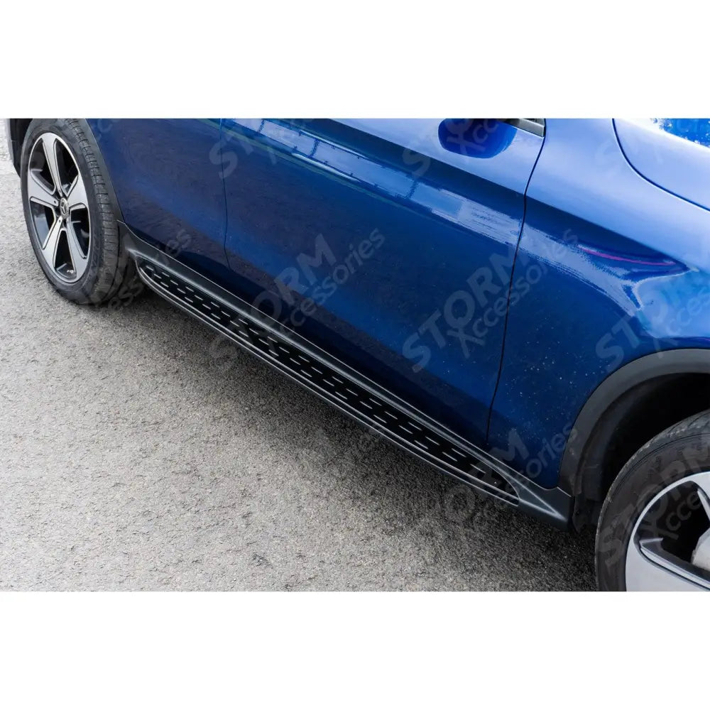 Mercedes Glc X253 2015-2022 Oe Style Integrated Side Steps Running Boards - Gloss Black Edition