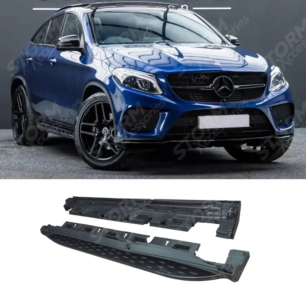 Mercedes Gle Coupe C292 2015-2018 Oe Style Running Boards Side Steps - In Black - Pair