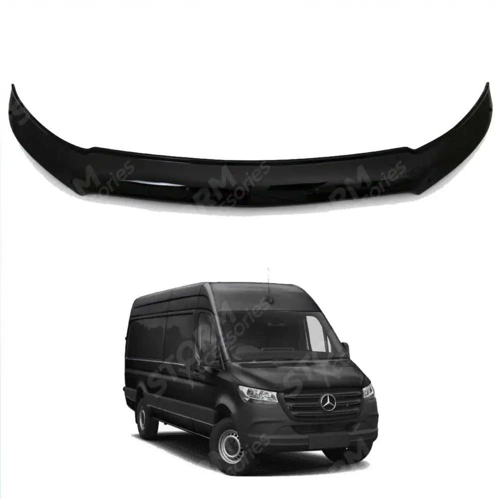 Mercedes Sprinter 2018 On - Stx Bonnet Guard Protector - Black