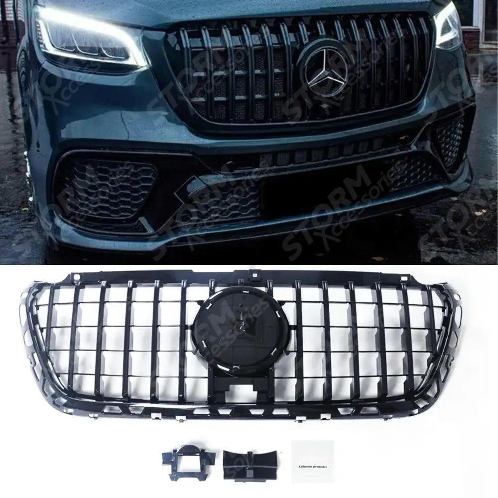 Mercedes Sprinter W907 2018+ - Gt Panamericana Front Grill Gloss Black
