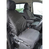 Mercedes Vito 2015 On Front Single Seat Covers - Black