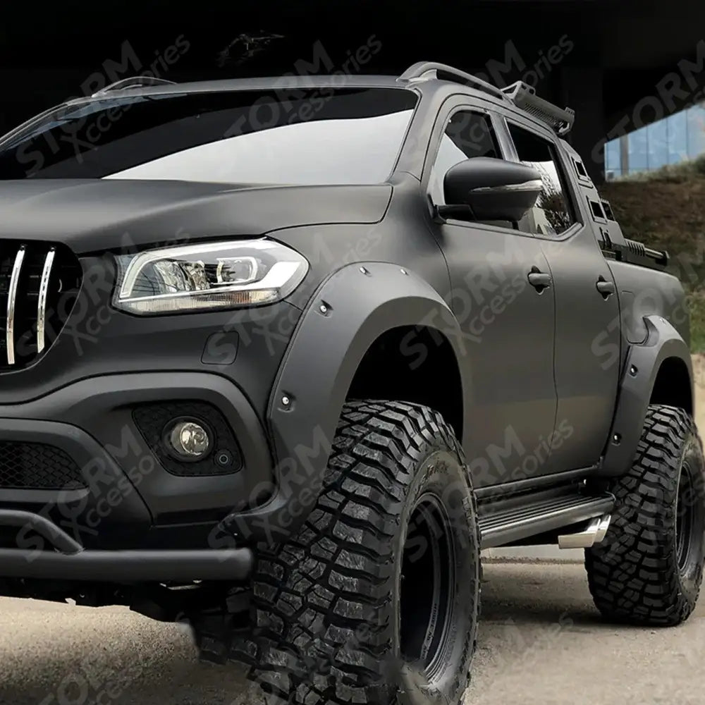 Mercedes X-class W470 2017+ Wheel Arch Kit In Gloss Black