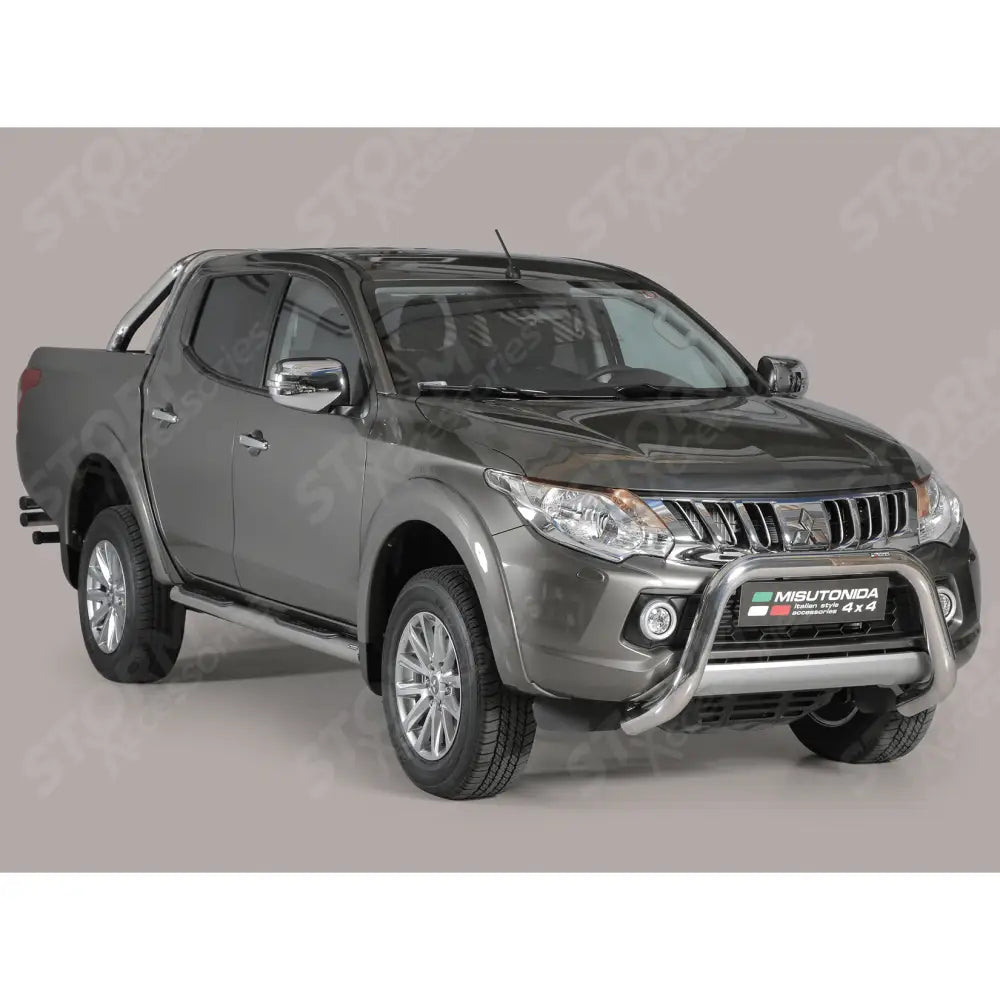 Misutonida Ec Approved Front Bar 76mm Stainless Finish For Mitsubishi L200 Series 5 2015 On
