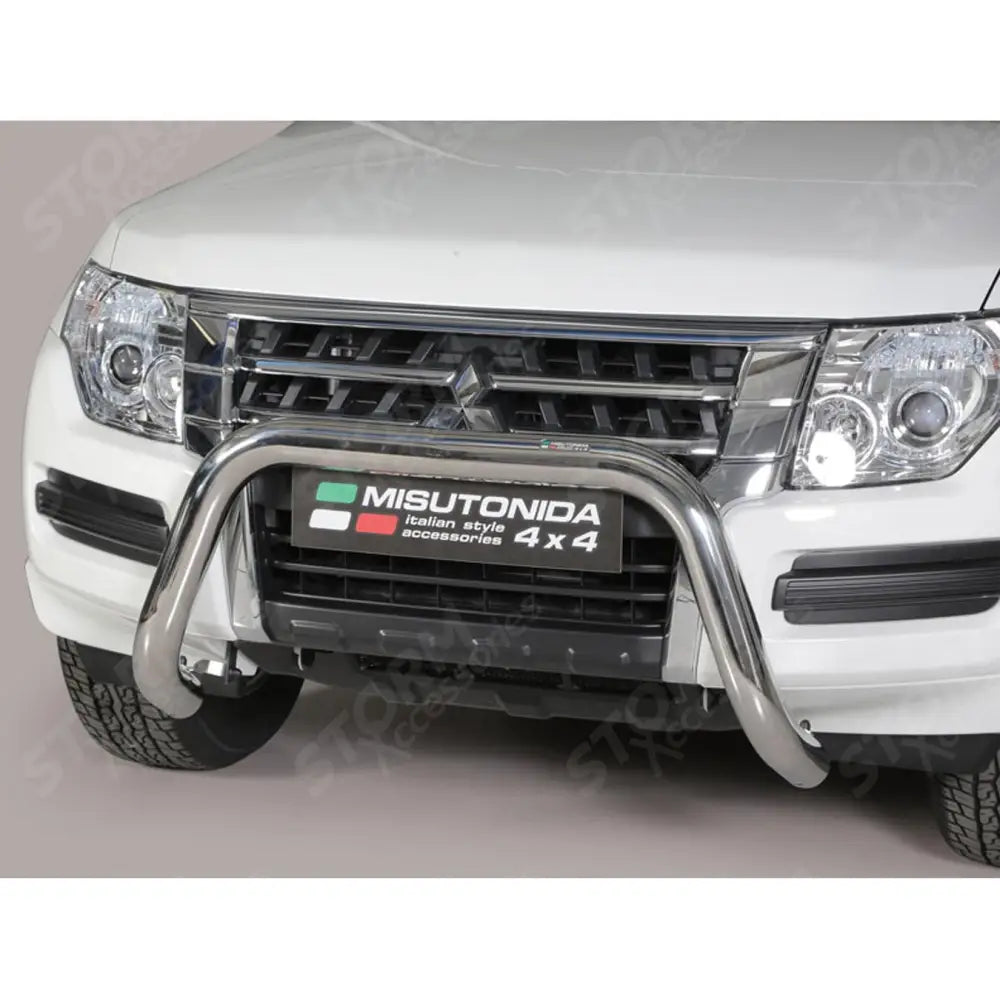 Misutonida Ec Approved Front Bar 76mm Stainless Finish For Mitsubishi Shogun 2015 On