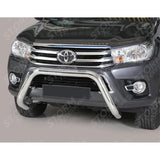 Misutonida Eu Approved Front A Bar 76mm Stainless Finish For Toyota Hilux 2016-2020