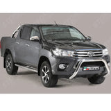Misutonida Eu Approved Front A Bar 76mm Stainless Finish For Toyota Hilux 2016-2020