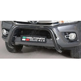 Misutonida Eu Approved Front Bar 76mm Black Finish For Toyota Hilux Mk8 2016-2020