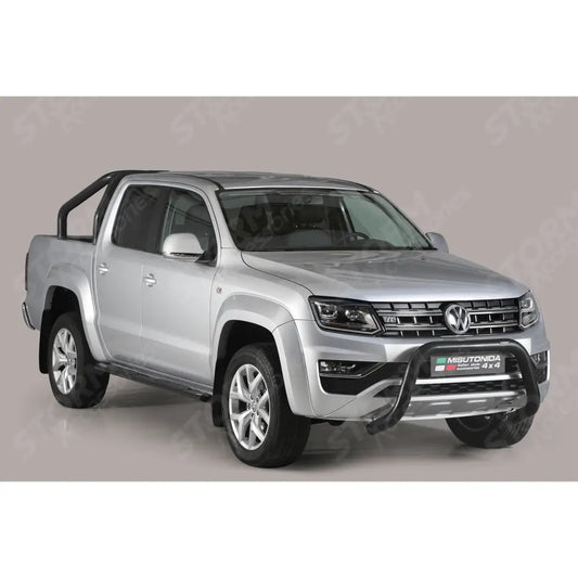 Misutonida Eu Approved Front Bar Black 76mm For Vw Amarok 2010 On