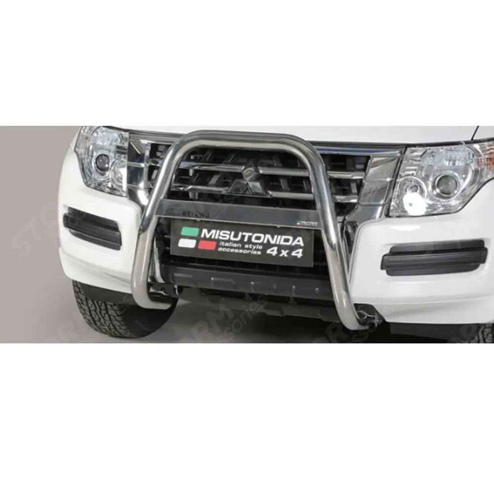 Misutonida High Front A-bar 63mm Stainless Finish For Mitsubishi Shogun - Pajero 2015 On