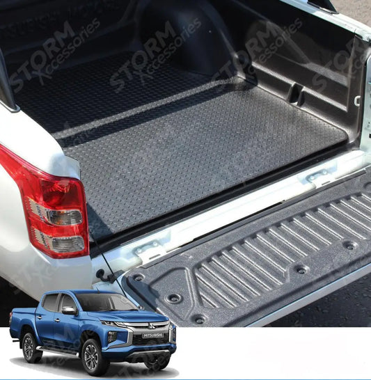 Mitsubishi L200 Series 6 2019 On Double Cab Load Bed Rubber Mat In Black