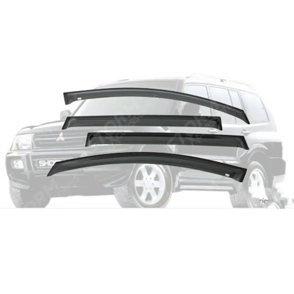 Mitsubishi Shogun 2000 - 2014 - Egr Quad Wind Deflectors - External Fit