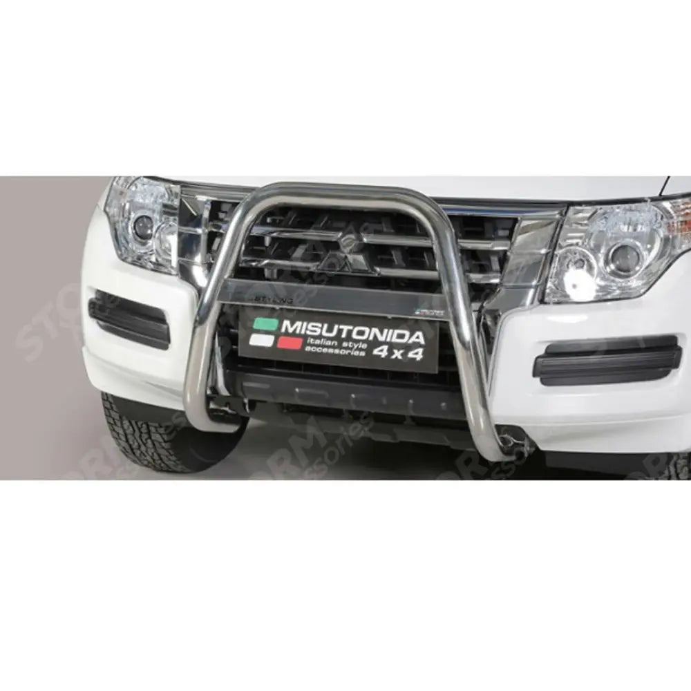 Mitsubishi Shogun - Pajero 2015 On - Misutonida High Front A-bar - 63mm - Stainless Finish