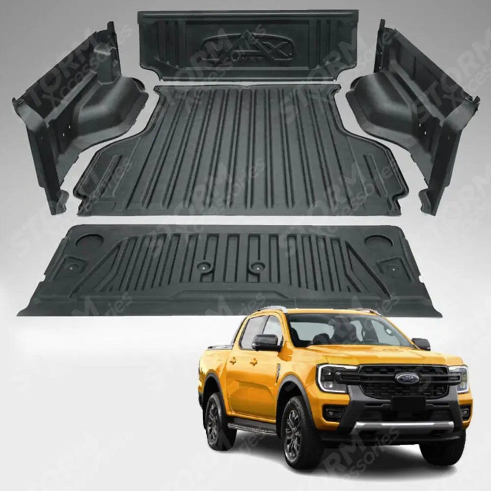 Next Gen 5 Pc Anti-Slip Under Rail Load Bed Liner For Ford Ranger 2023 On