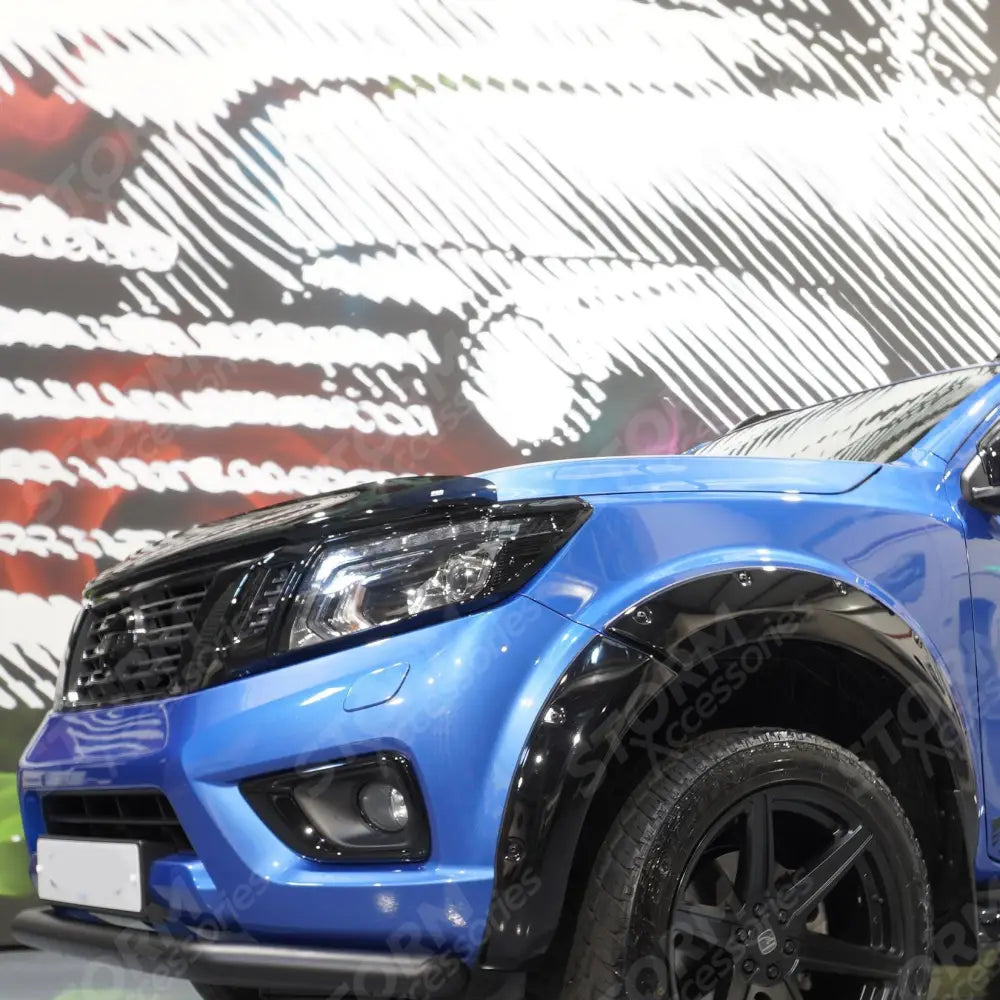 Nissan Navara Np300 2015 On Stx Head Light Guards - Gloss Black - Pair