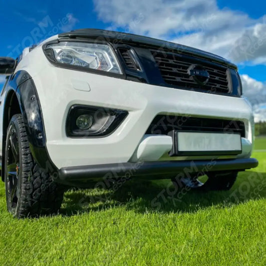Nissan Navara Np300 - 2015 On - Stx Stainless Steel City Bar - Black - Single Spoiler Bar - 70mm