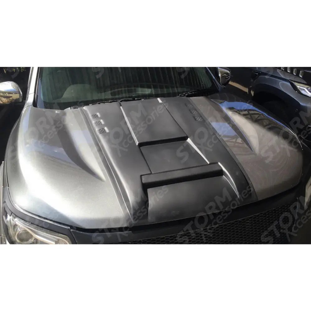 Nissan Navara Np300 2016 On Bonnet Scoop - Matte Black