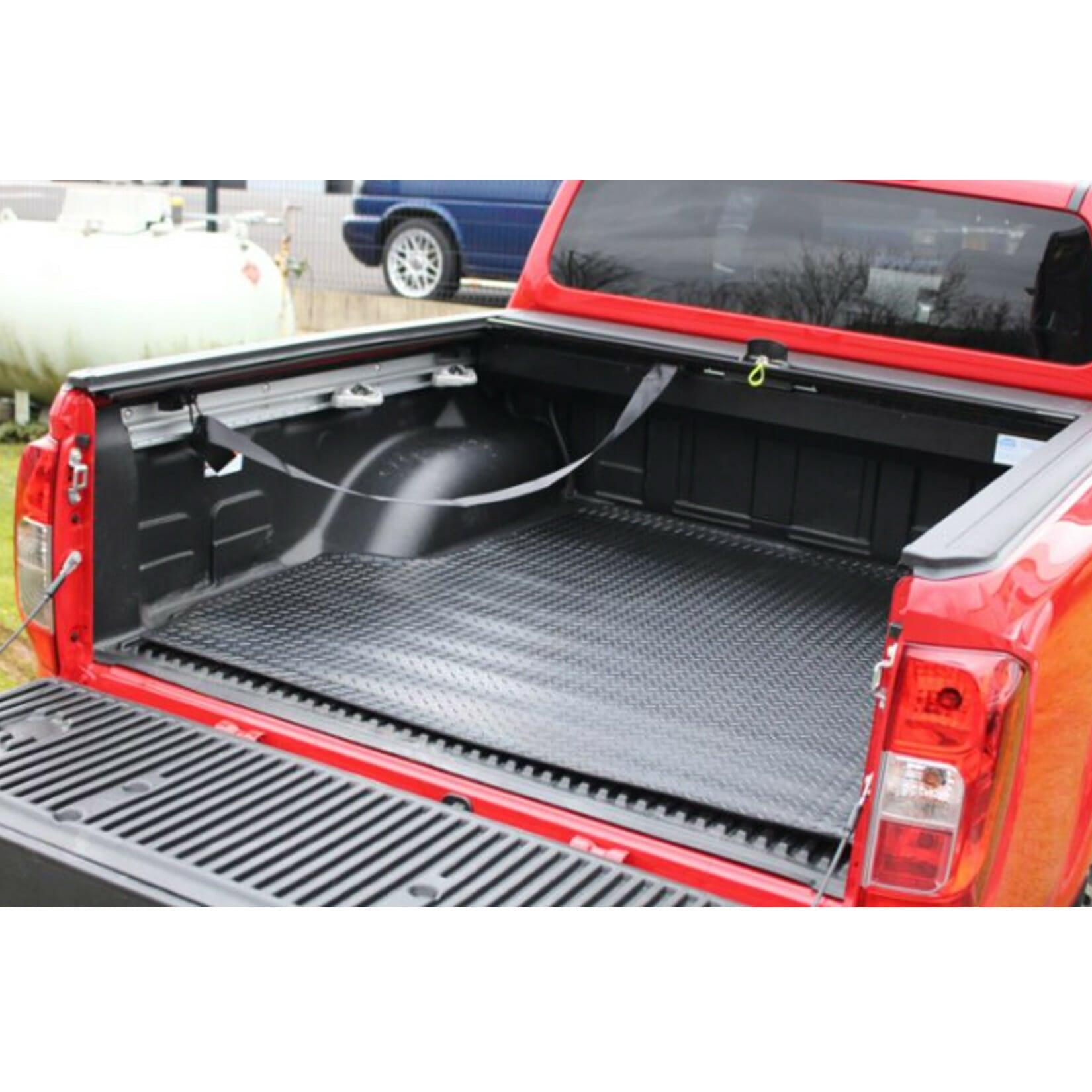NISSAN NAVARA NP300 2016 ON DOUBLE CAB LOAD BED RUBBER MAT BLACK - Storm Xccessories2