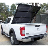 Nissan Navara Np300 2016 On - Egr Aluminium Chequer Lid Tonneau Cover - Black Finish
