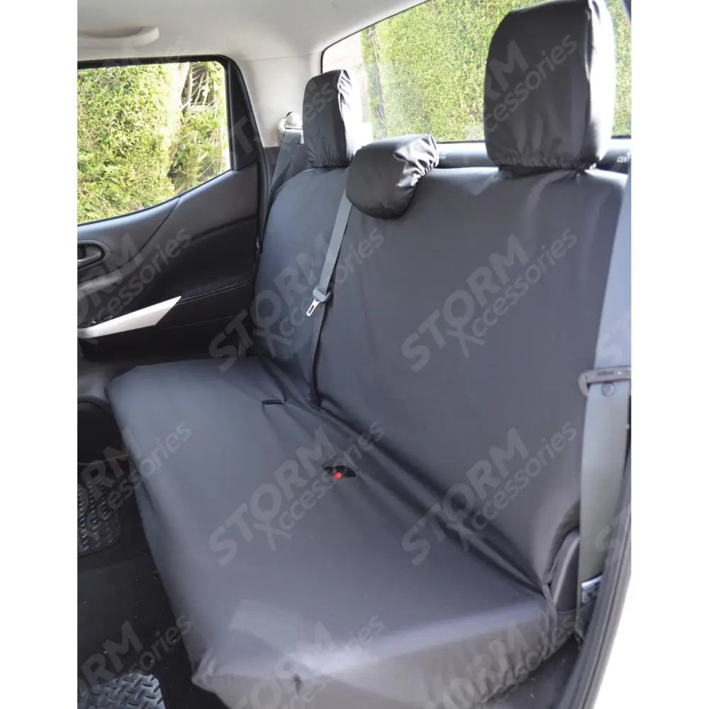 Nissan Navara Np300 2016 On - Rear Seat Covers - Black