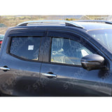 Nissan Np300 - Mercedes X Class - 2015 On Double Cab Wind Deflectors - 4pcs - Black