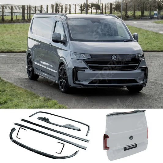 Premium Aero Kit In Gloss Black For Volkswagen Transporter T7 LWB TAILGATE 2025 on