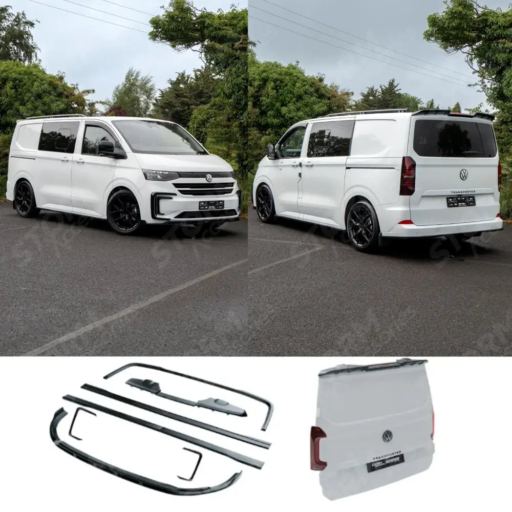 Premium Aero Kit In Gloss Black For Volkswagen Transporter T7 LWB TAILGATE 2025 on