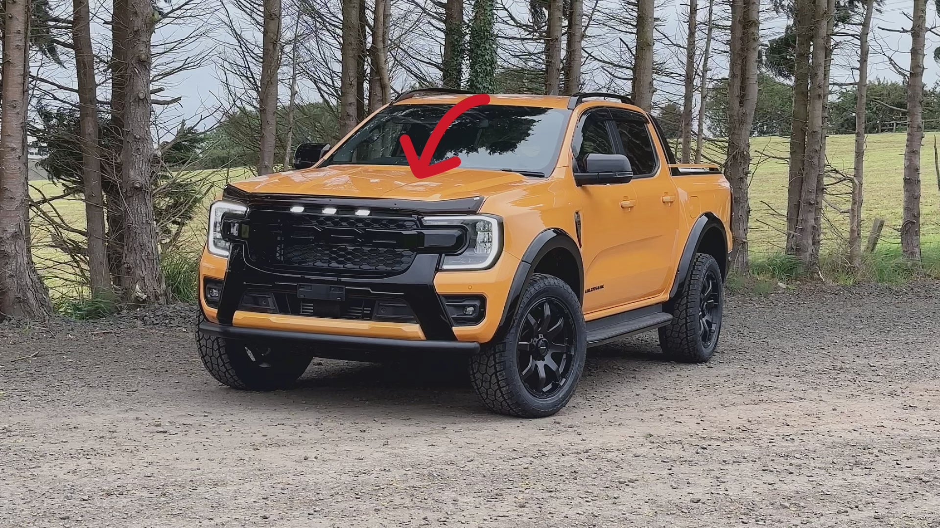 Ford Ranger 2023 On - Egr Bonnet Guard - Dark Smoke