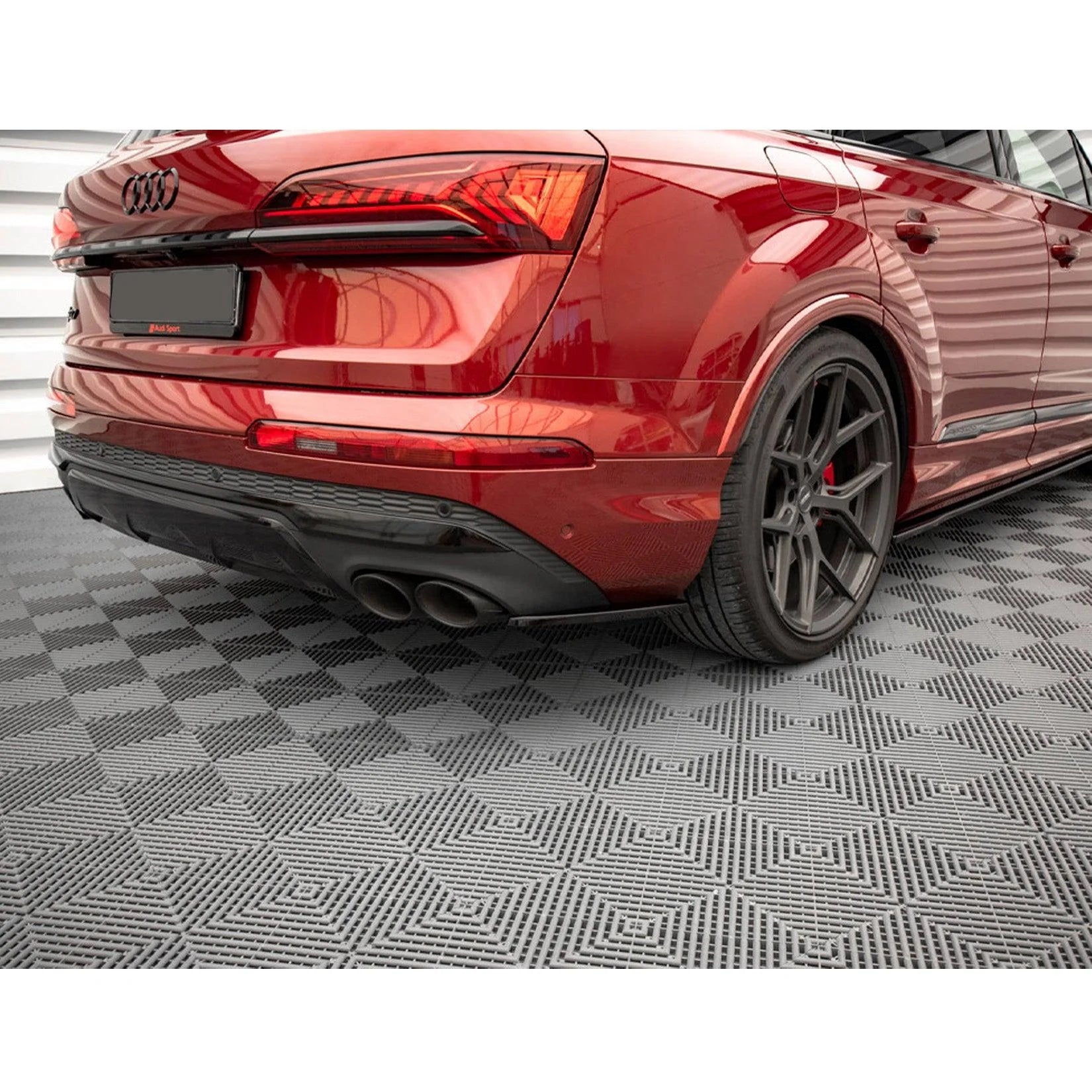 Audi SQ7 / Q7 S-Line MK2 2019+ (4M) Facelift - Maxton Rear Bumper Splitters - Gloss Black