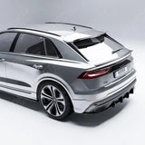 Rear Blade Diffuser In Gloss Black For Audi Q8 S-line 2018 On
