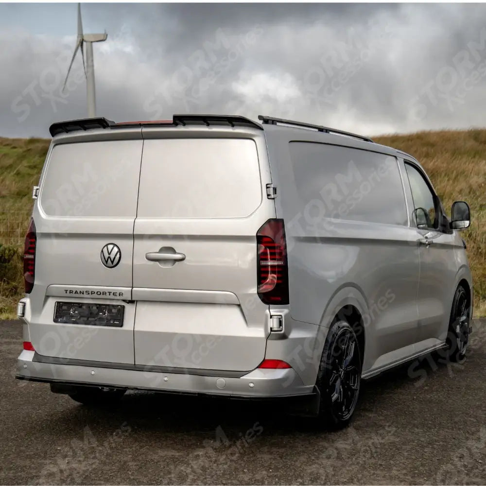 Rear Bumper Protector Black Matte Texture For Volkswagen Transporter T7 2025+