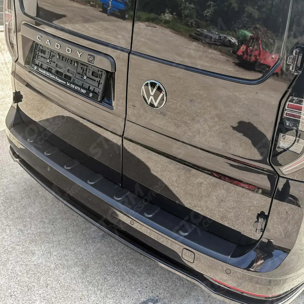Rear Bumper Protector In Black For Vw Caddy Mk5 2020+