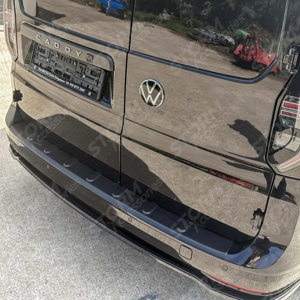 Rear Bumper Protector In Black For Vw Caddy Mk5 2020+