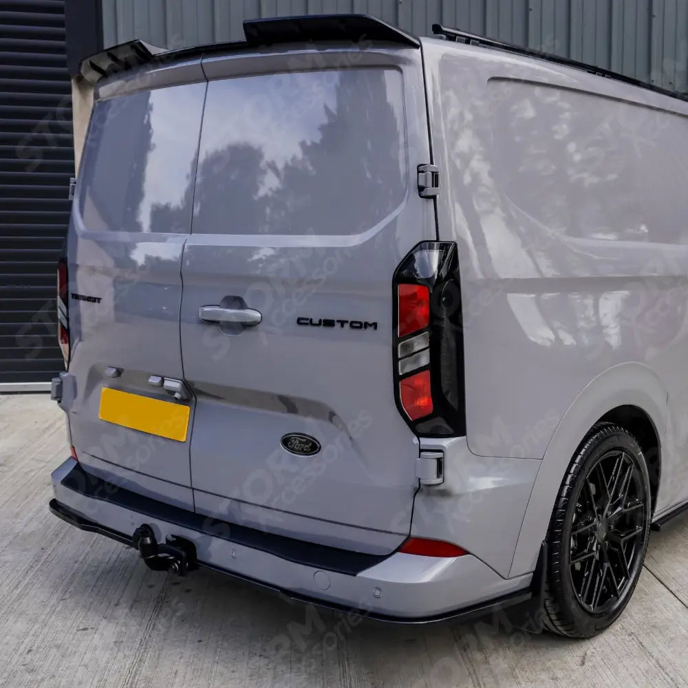 Rear Bumper Splitter In Gloss Black 3 Piece For Ford Transit Custom MK2 2024 on